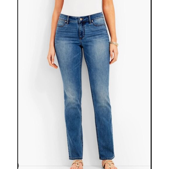 Talbots Flawless Five-Pocket Jeans, Straight Curvy, size 8 - Picture 10 of 10